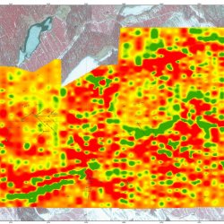 Rabbit North Drillhole Plan Map on First Vertical Derivative Ground Magnetics